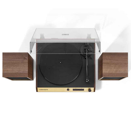 Crosley C72 Record Player Shelf System - Walnut