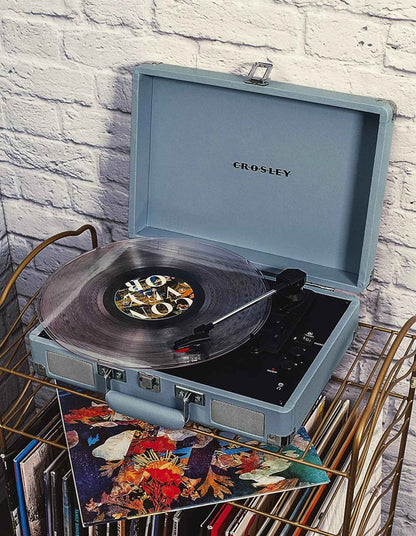 Crosley Cruiser Bluetooth Portable Turntable - Tourmaline  + Bundled Crosley Record Storage Display Stand