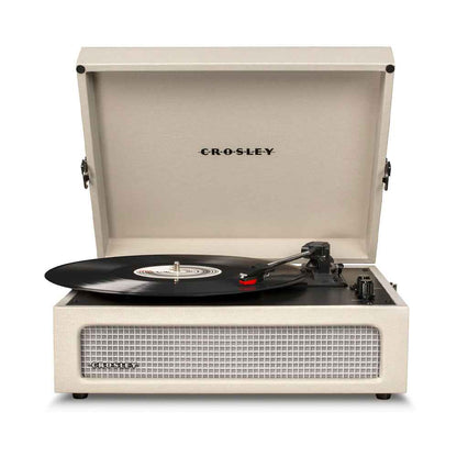Voyager Bluetooth Portable Turntable - Dune + Vinyl Rack Bundle - Black
