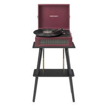 Crosley Voyager Bluetooth Portable Turntable + Entertainment Stand Bundle  - Burgundy