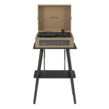 Crosley Voyager Bluetooth Portable Turntable + Entertainment Stand Bundle  - Tan