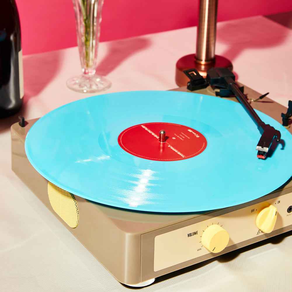 Gadhouse Brad MKII Record Player - Grey + Bundled Majority D40X Bluetooth Speakers