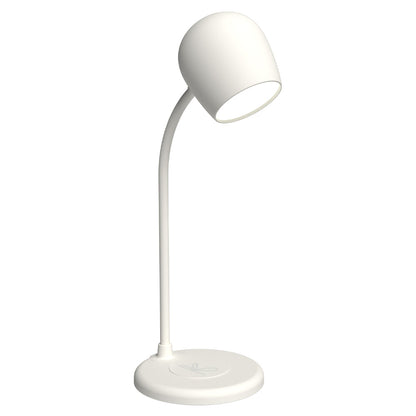 Ellie Lamp W/ Qi Charger And Bluetooth Speaker - White