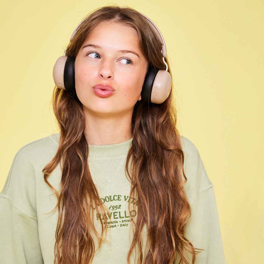 Kreafunk Kids Buzz Bluetooth Headphones W/ Anc - Ivory Sand