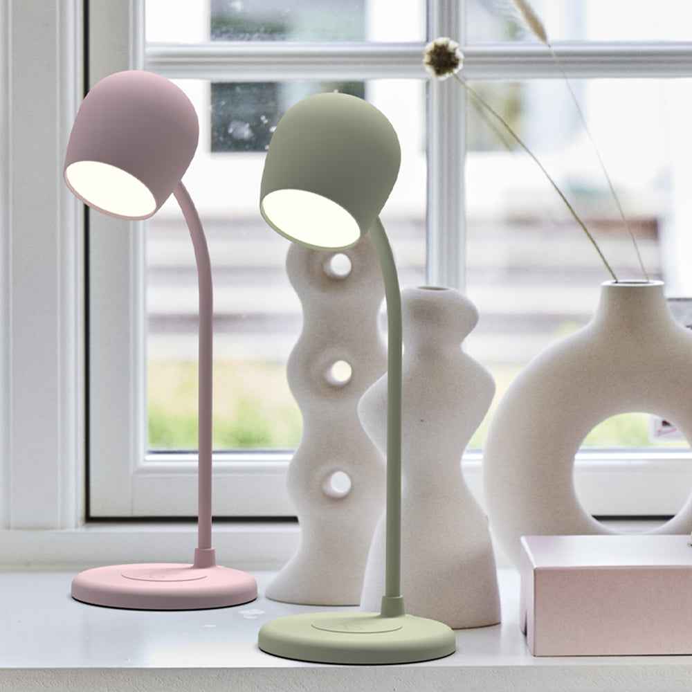 Kreafunk Ellie Lamp W/ Qi Charger And Bluetooth Speaker - Dusty Rose