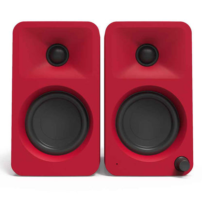Limited Edition - Kanto ORA 100W Powered Reference Desktop Computer Speakers with Bluetooth 5.0 Matte Red