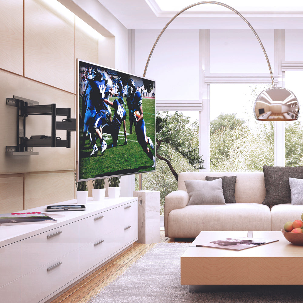 Kanto PDX650 Full Motion TV Wall Mount for 37" - 90" TVs, Black