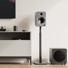 Kanto SPH Universal Height Adjustable Bookshelf Speaker Stands - Black, Pair