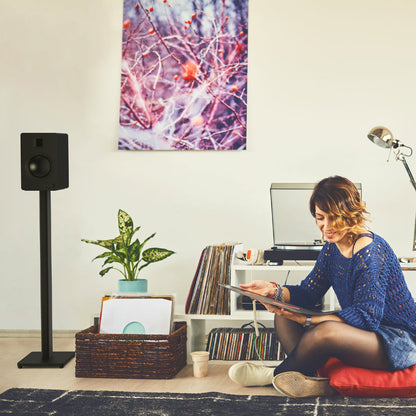 Kanto ST34 34" Universal Bookshelf Speaker Floor Stand - Black, Pair