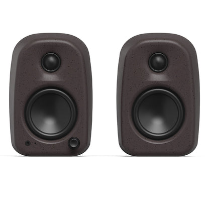 Kanto UKI 100W Desktop Speakers with Bluetooth, USB-C, Headphone out, Pumice (Speckled Brown), Pair