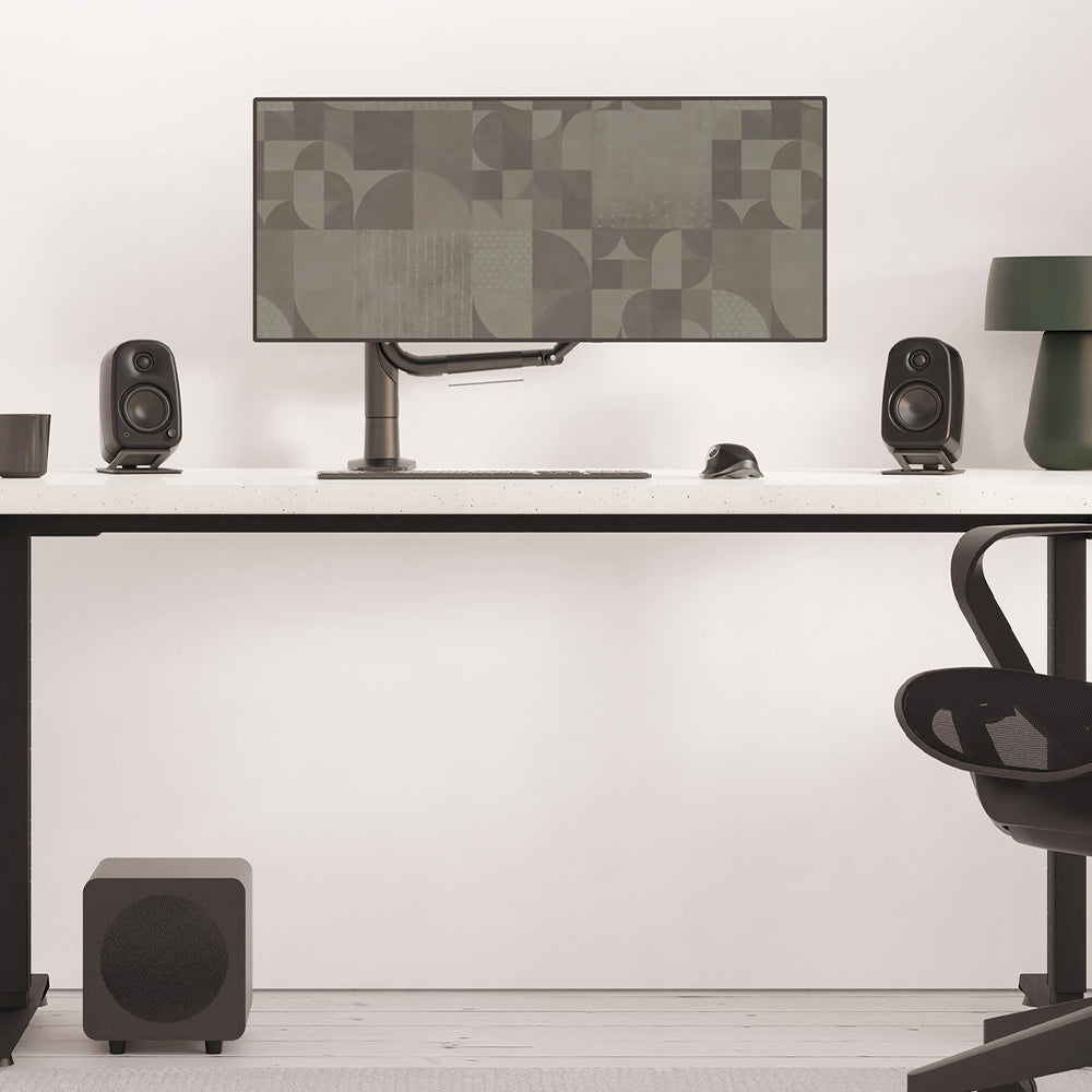 Kanto UKI 100W Desktop Speakers with Bluetooth, USB-C, Headphone out, Cornflower (Matte Blue), Pair