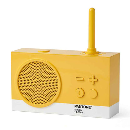 Lexon GIFT Set PANTONE - Includes Mino+ Mini Speaker, Flip Classic Clock, Mina M Lamp, Thykho 3  Speaker - Yellow