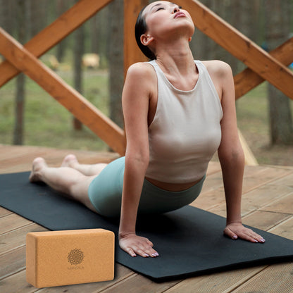Mandala Natural Cork Yoga Block - Large