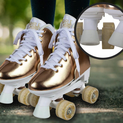 Bravo Sports Circle Society Metallic Rose Gold Roller Skates Size 3-7