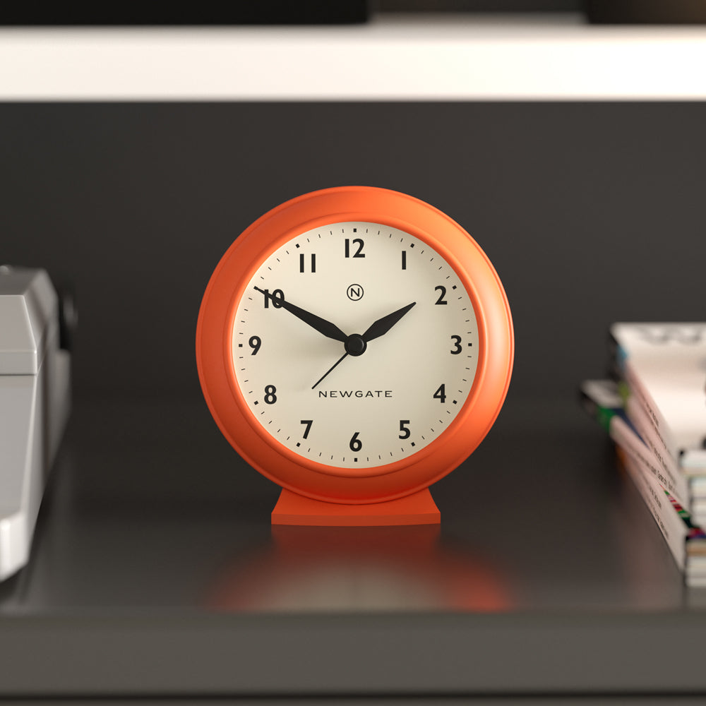 Newgate Pacific Mantel Clock-Pumpkin Orange