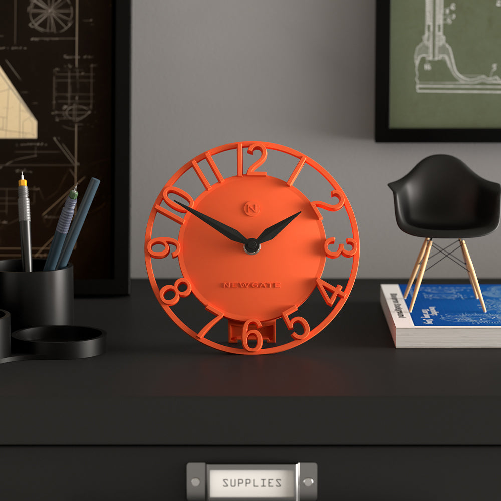 Newgate Timewarp Mantel Clock-Orange