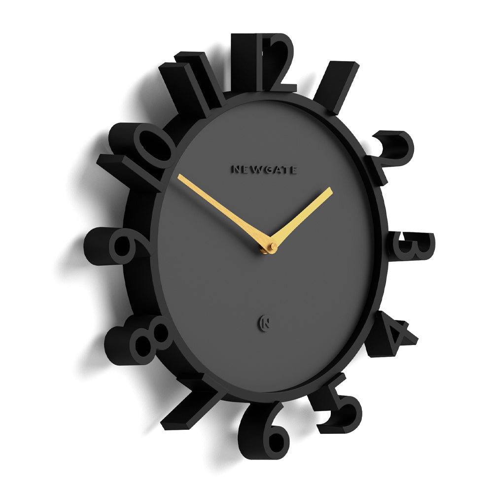 Newgate Monorail Wall Clock-Black