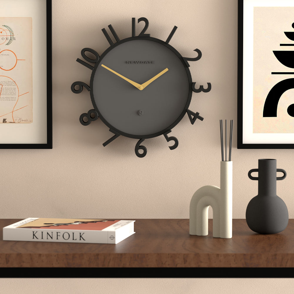 Newgate Monorail Wall Clock-Black