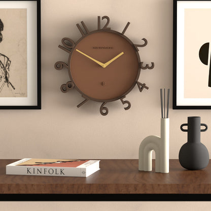 Newgate Monorail Wall Clock-Brown