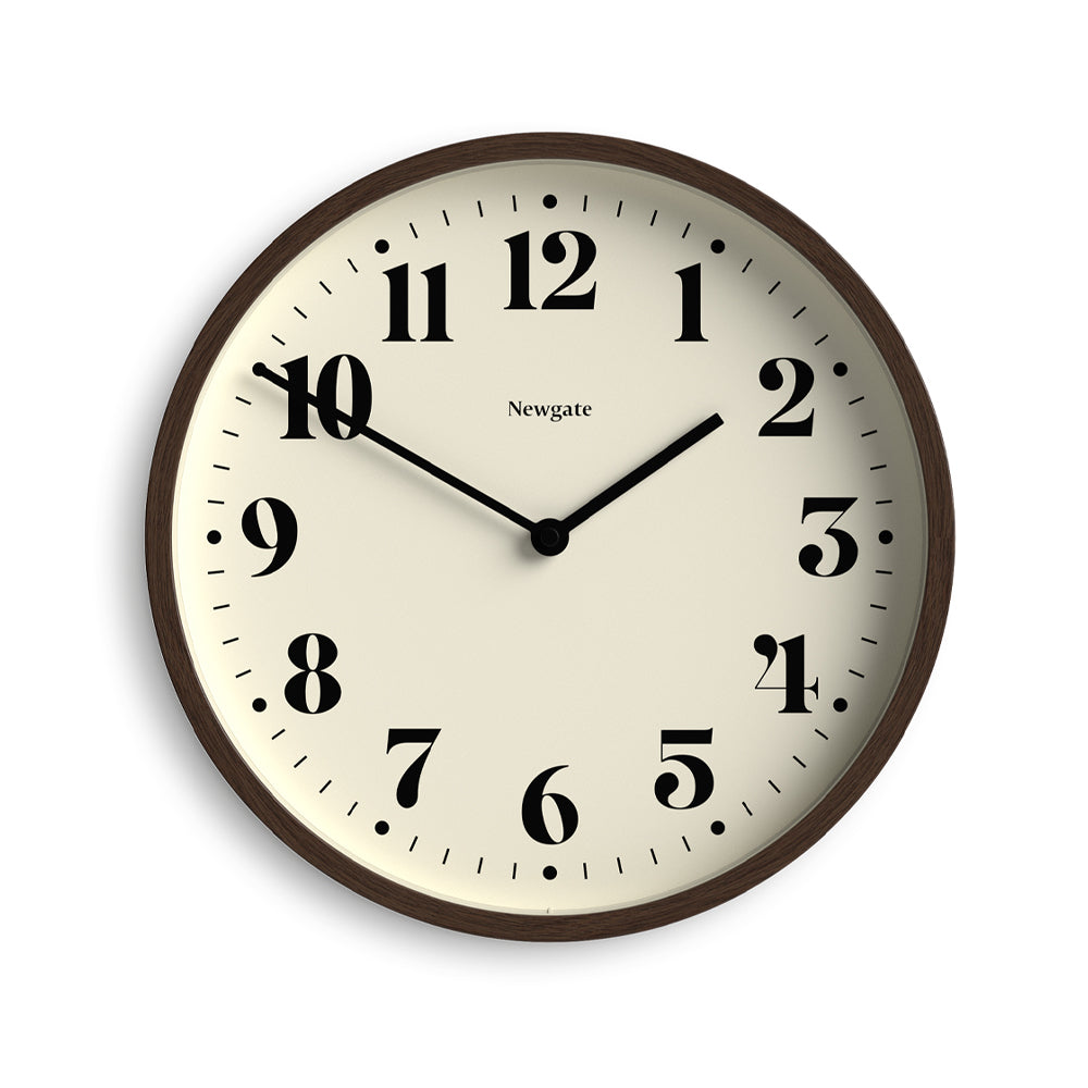 Newgate Number Four Theatre Wall Clock-Faux Dark Wood