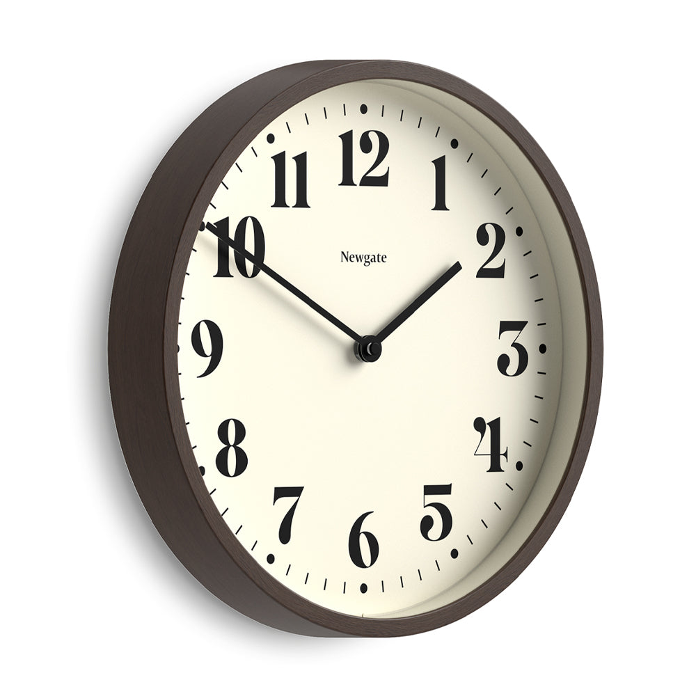 Newgate Number Four Theatre Wall Clock-Faux Dark Wood