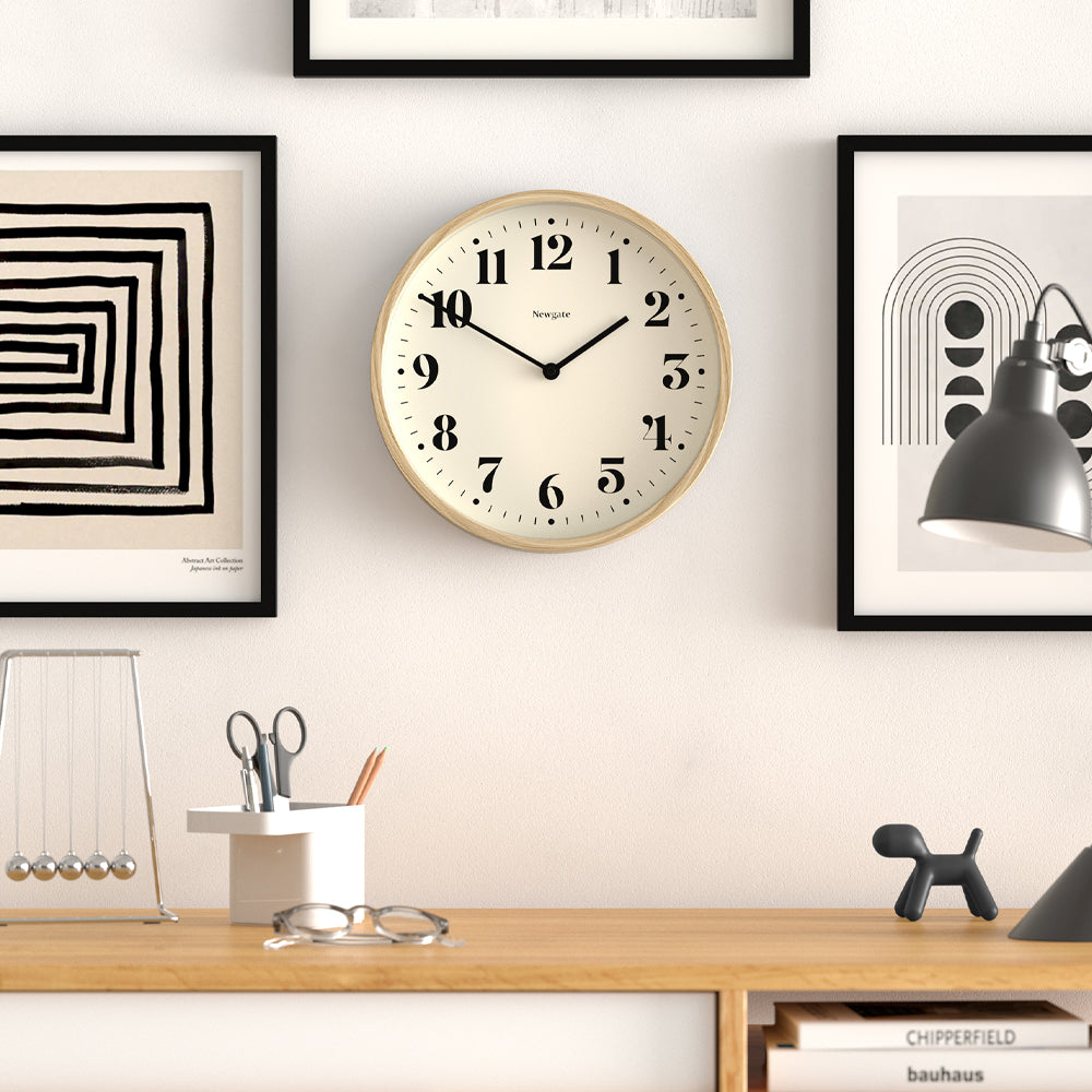 Newgate Number Four Theatre Wall Clock-Faux Wood