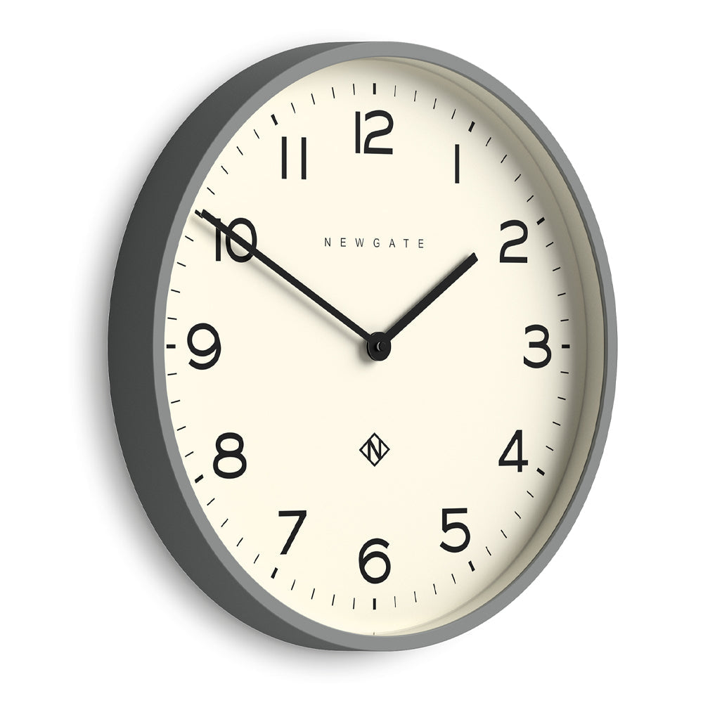 Newgate Number Two Echo Wall Clock-Posh Grey