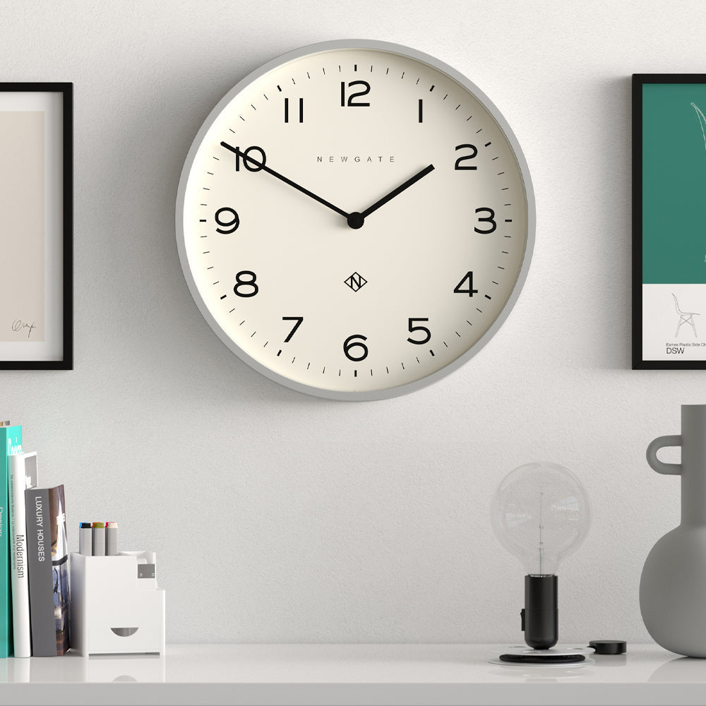 Newgate Number Two Echo Wall Clock-Posh Grey