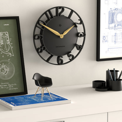 Newgate Time Traveller Wall Clock-Black