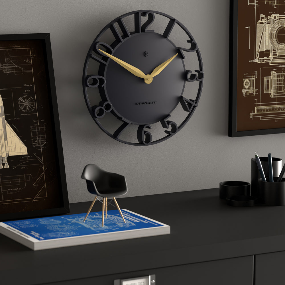 Newgate Time Traveller Wall Clock-Petrol Blue