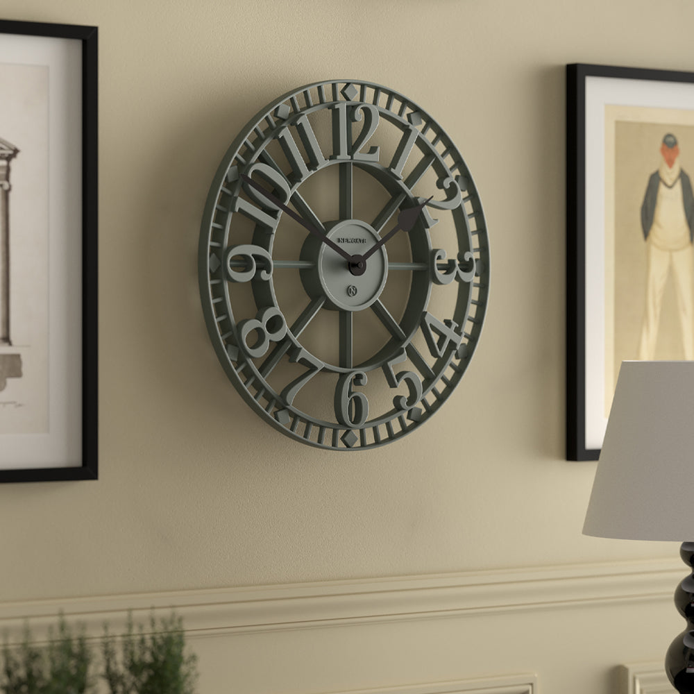Newgate Warehouse Wall Clock-Asparagus Green