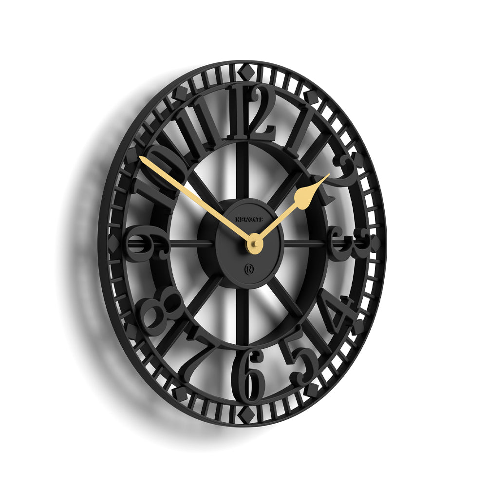 Newgate Warehouse Wall Clock-Black
