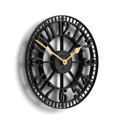 Newgate Warehouse Wall Clock-Black
