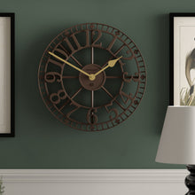 Newgate Warehouse Wall Clock-Mocha Brown