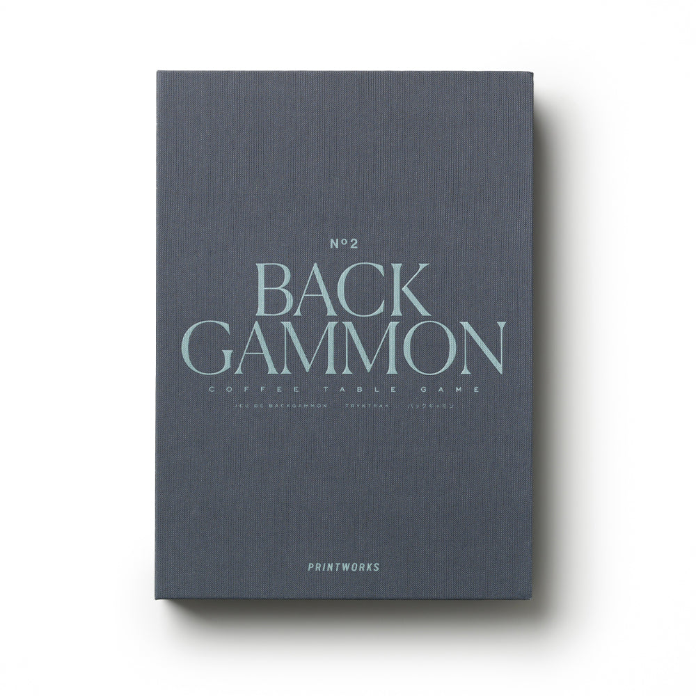 Printworks Classic Backgammon -Grey Blue
