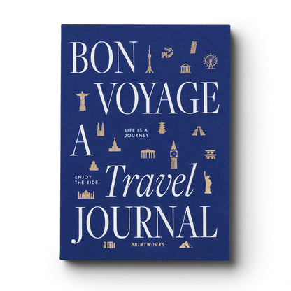 Printworks Bon Voyage Travel Journal-Blue Beige