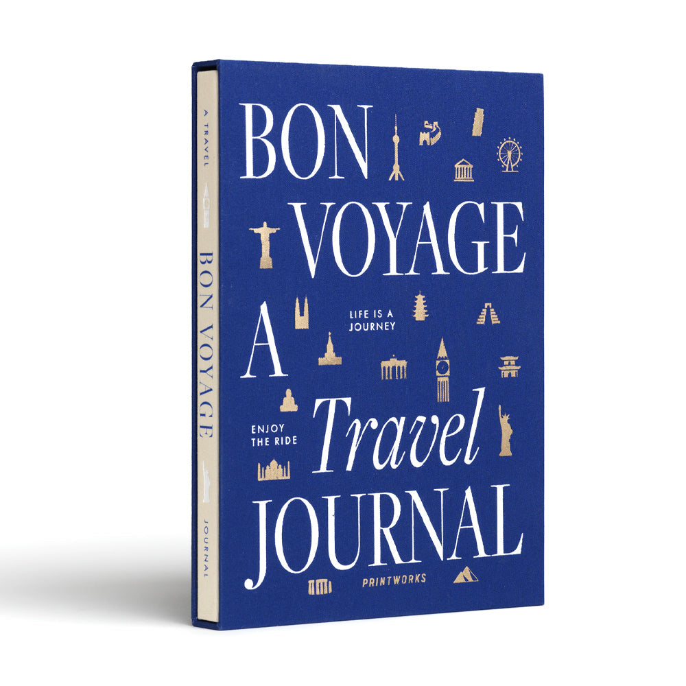 Printworks Bon Voyage Travel Journal-Blue Beige