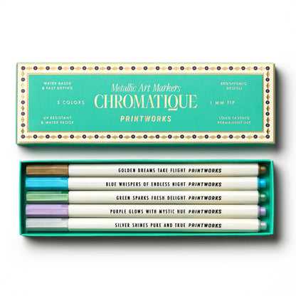 Printworks Metallic Art Markers-5pack