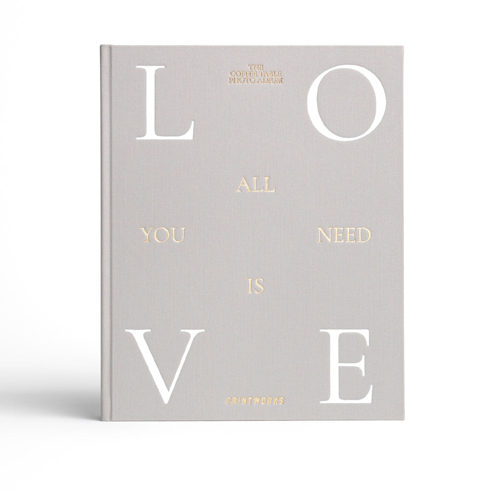 Printworks Photo Album-All You Need Is Love-Grey