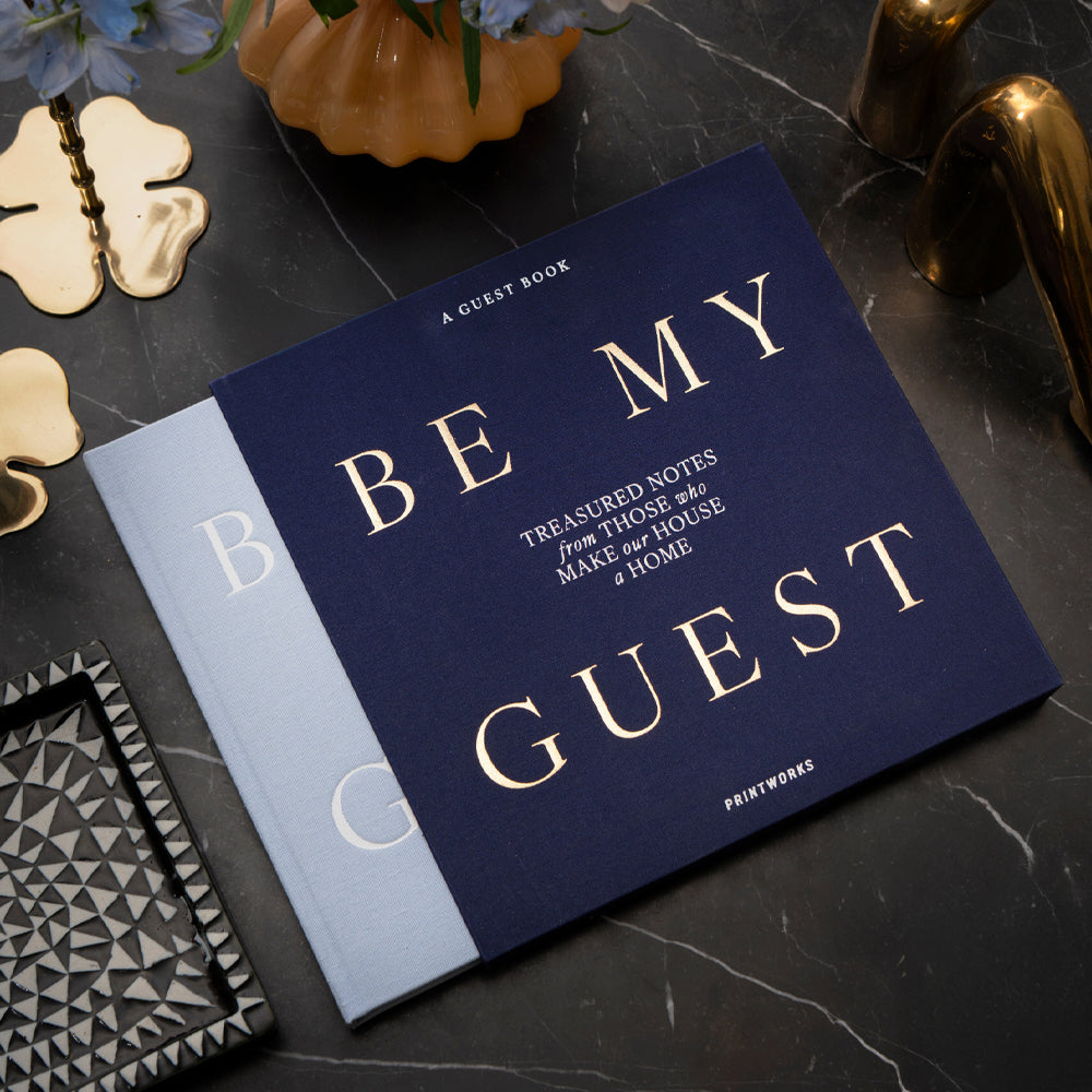 Printworks Guest Book-Be My Guest-Light Blue / Dark Blue