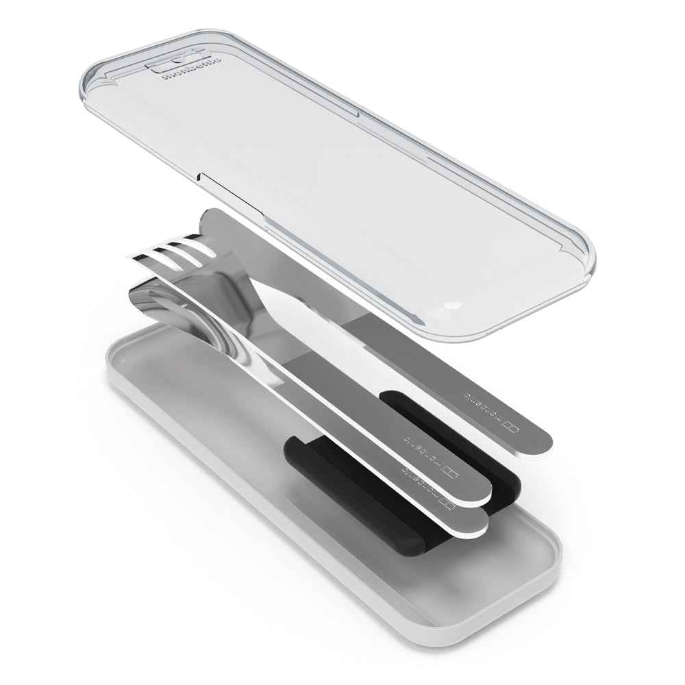 Monbento Mb Slim Box Stainless Steel Cutlery Set - Trio Knife - Black