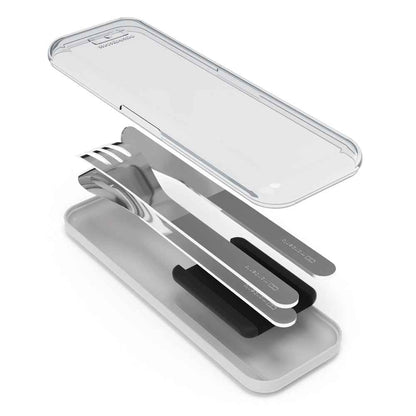 Monbento Mb Slim Box Stainless Steel Cutlery Set - Trio Knife - Black