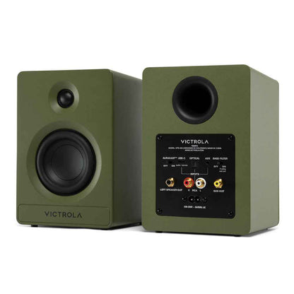 Victrola Tempo Bookshelf Speakers - Green
