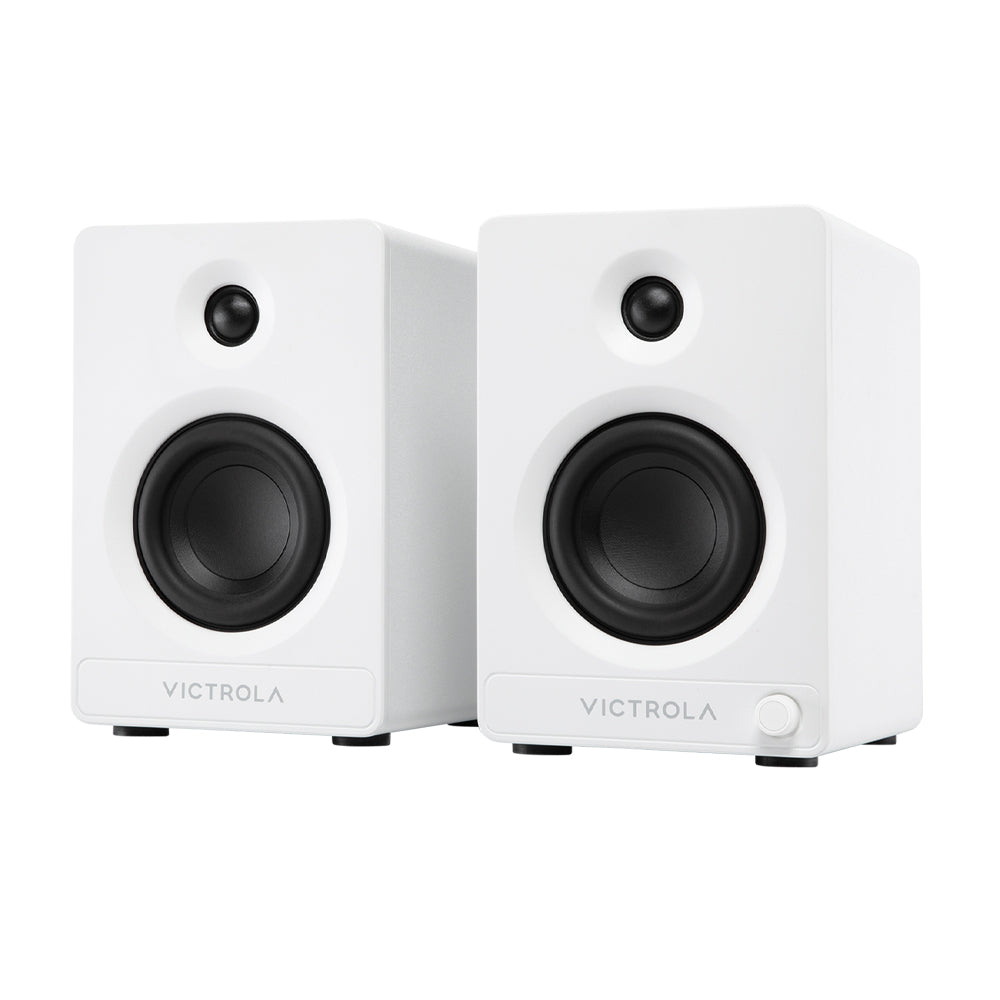 Victrola Tempo Bookshelf Speakers - White