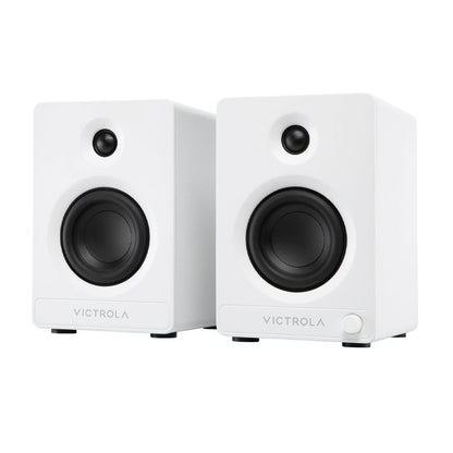 Victrola Tempo Bookshelf Speakers - White