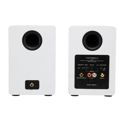 Victrola Tempo Bookshelf Speakers - White
