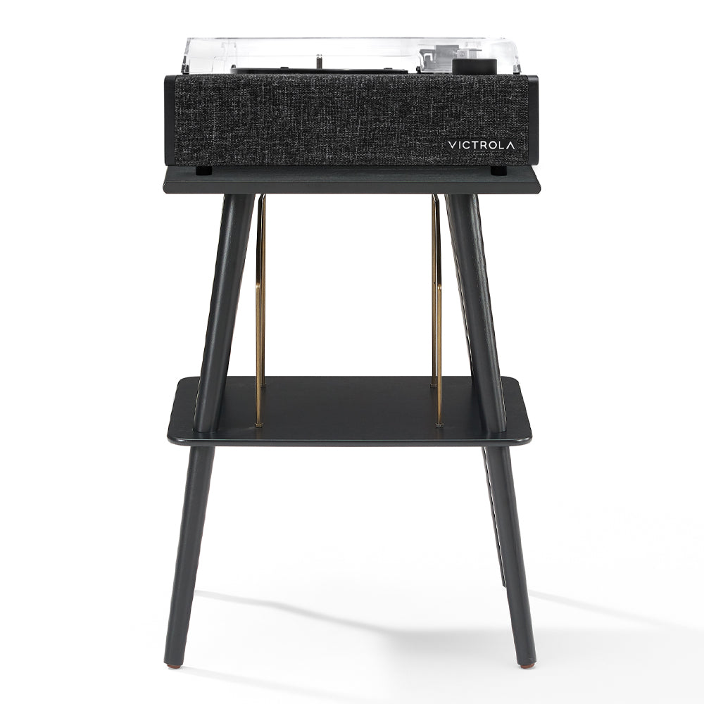 Victrola Eastwood II Turntable - Black + Turntable Stand Bundle - Black