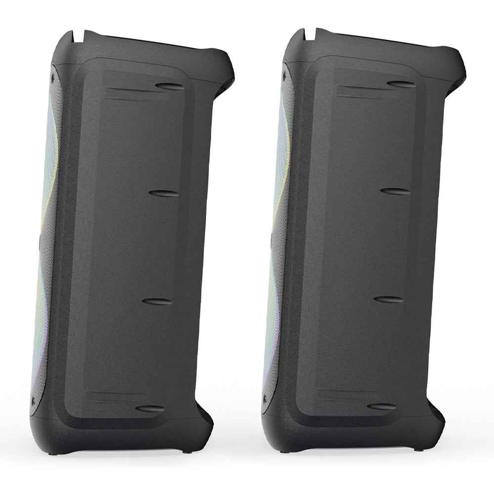 Majority PS200 -Bundled Party Speaker 100w Bluetooth Karaoke-DJ-Party-PA System - Black