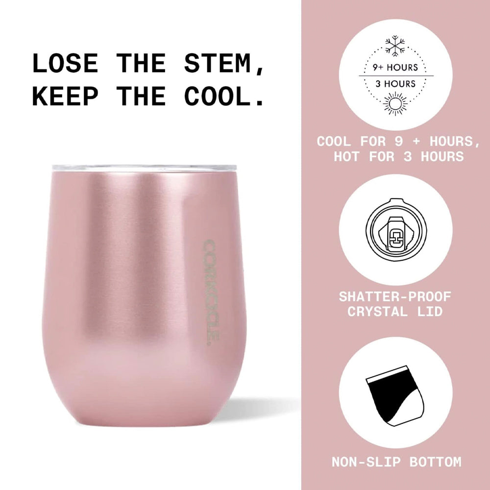 Corkcicle Stemless - 355ml Walnut Wood