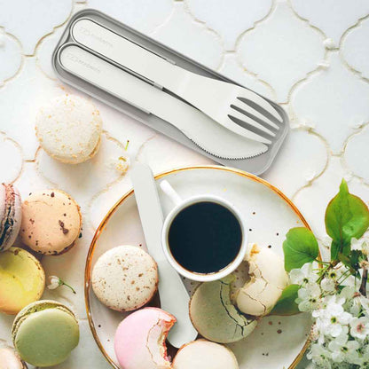 Monbento Mb Pocket Plastic Cutlery Set - Colour Natural